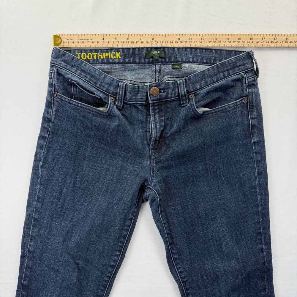 J.Crew Toothpick Jeans Women's Size 31 Stretch Medium Wash Skinny - Picture 4 of 9
